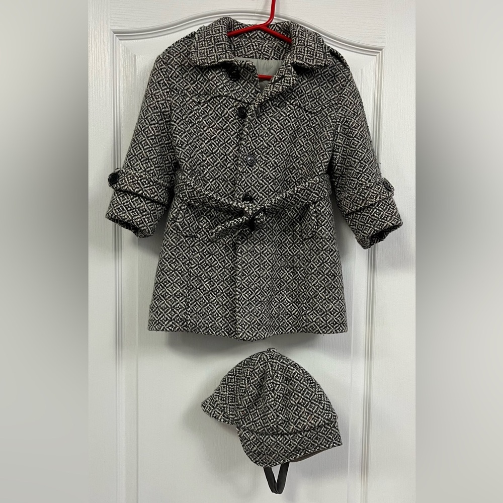 🇨🇦 Little Nugget Vintage Children’s Wool coat with Matching Hat Made in Canada